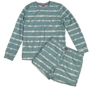 Girls 32 Degrees Cool Light Blue White Tie-Dye Lounge Set L